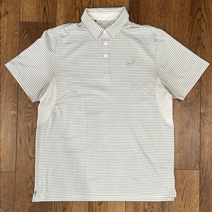 Under Armour Men's Polo Shirt - Light Gray Stripes